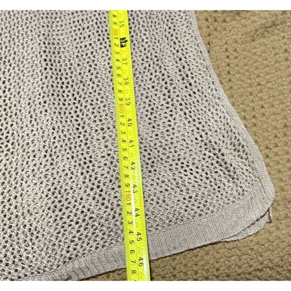 XunZrun mesh open knit tank coverup dress boho minimalist Beach Size M Tan NWT - Picture 5 of 8